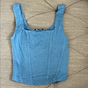 Fashion Nova Sky Blue corset style Camisole